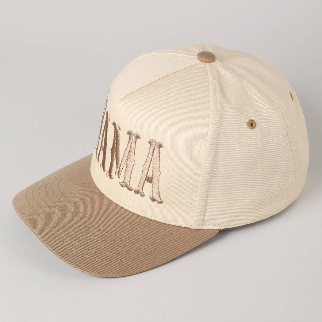 MAMA Typographic Design Embroidery Baseball Cap: Red / ONE SIZE
