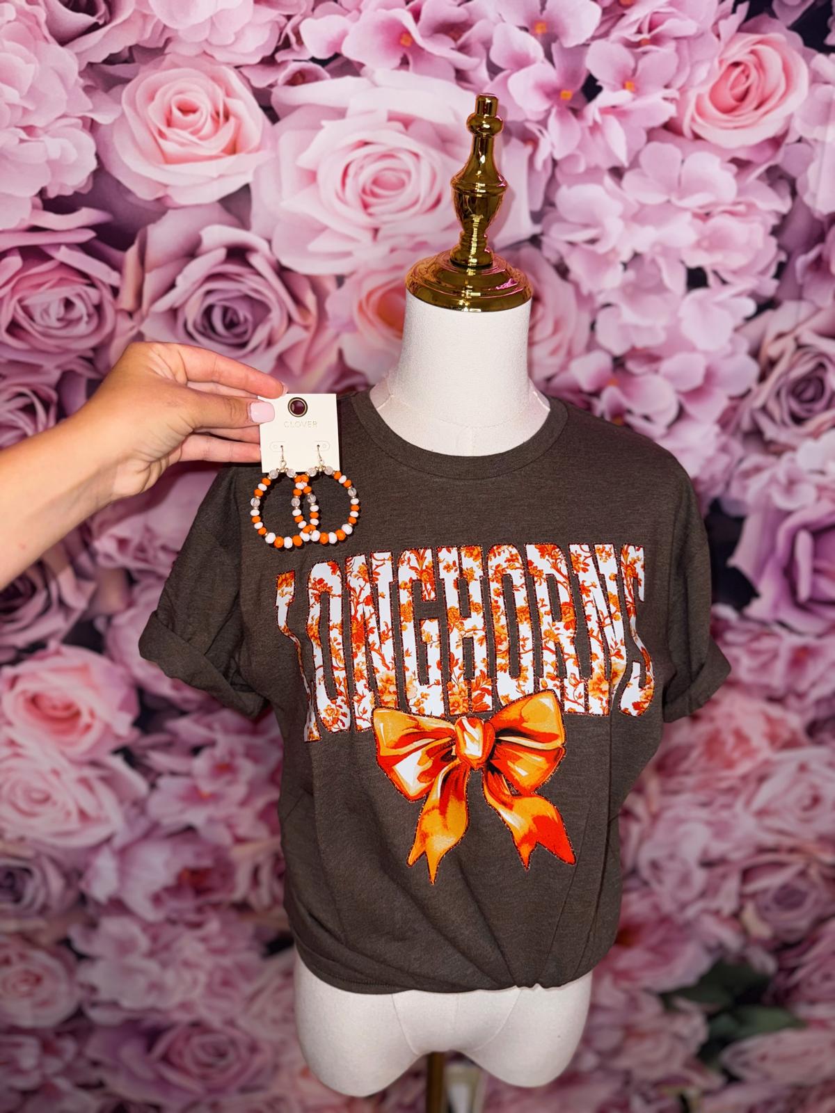 Longhorn Tee with Bow