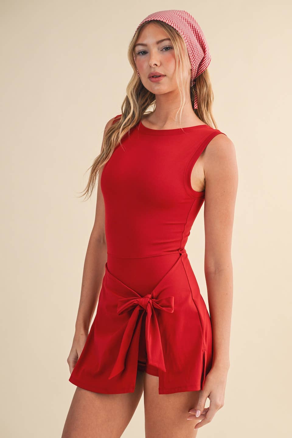 Cream Tie-Wrap Dress