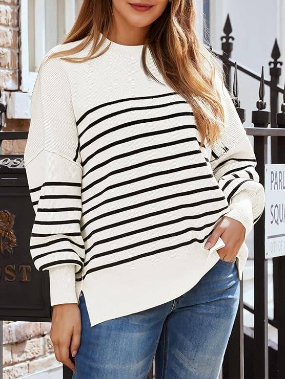 Crewneck Batwing Sleeve Chunky Sweaters 17 Colors: WineRed / M