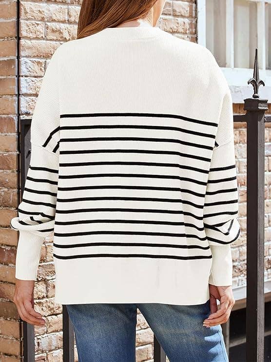 Crewneck Batwing Sleeve Chunky Sweaters 17 Colors: Brown / XL